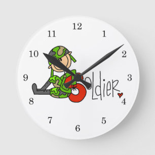 S is for Soldier Round Clock