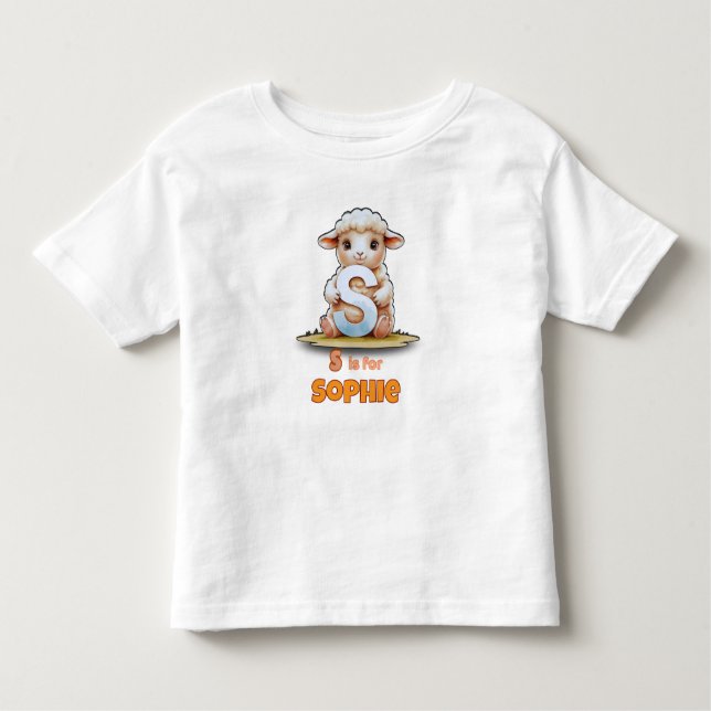 S is for Sophie - Personalised Toddler Shirt (Front)