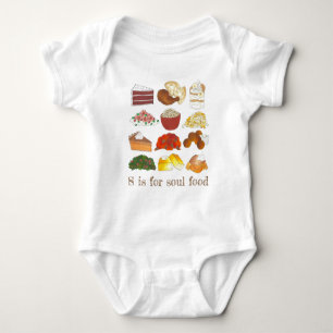S is for Soul Food Soulfood Southern Favourites Baby Bodysuit