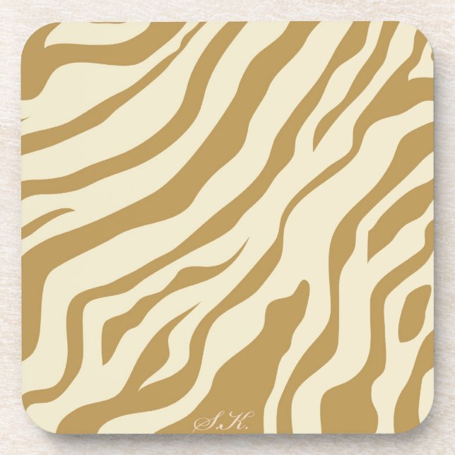 S.K.: Zebra Fever Cork Coaster (Front)