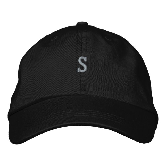 S Letter Monogram Logo Embroidered Hat (Front)
