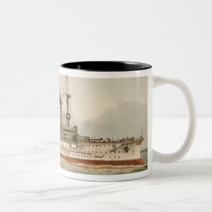 S.M. Grosse Kreuzer 'Furst Bismarck' (H.M. Great C Two-Tone Coffee Mug