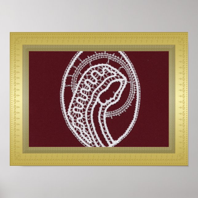 S. Mary Exclusive gold border frame custom photo  Poster (Front)