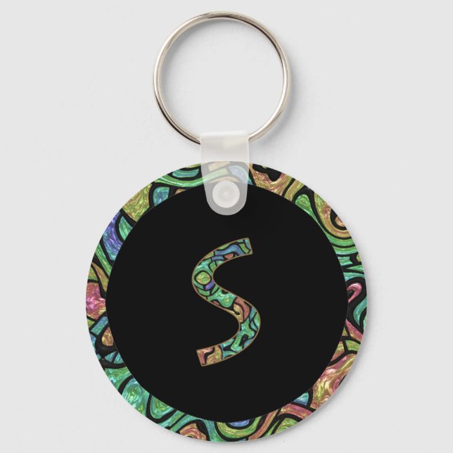 S Monogram Key Ring (Front)