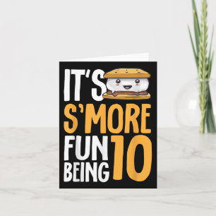 S’more Campfire 10th Birthday Marshmallow Camping  Card
