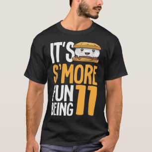 S’more Campfire 11th Birthday Marshmallow Camping  T-Shirt