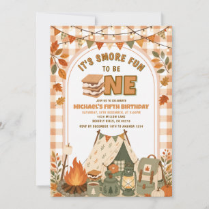 S’more Fun to Be One Camping 1st Birthday Invitation