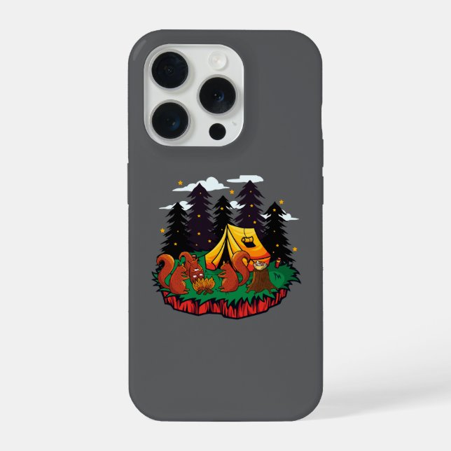 S’more Fun With This Camping Squirrel iPhone Case (Back)