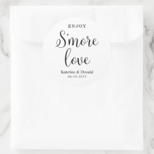 S’more Love Wedding Classic Round Sticker
