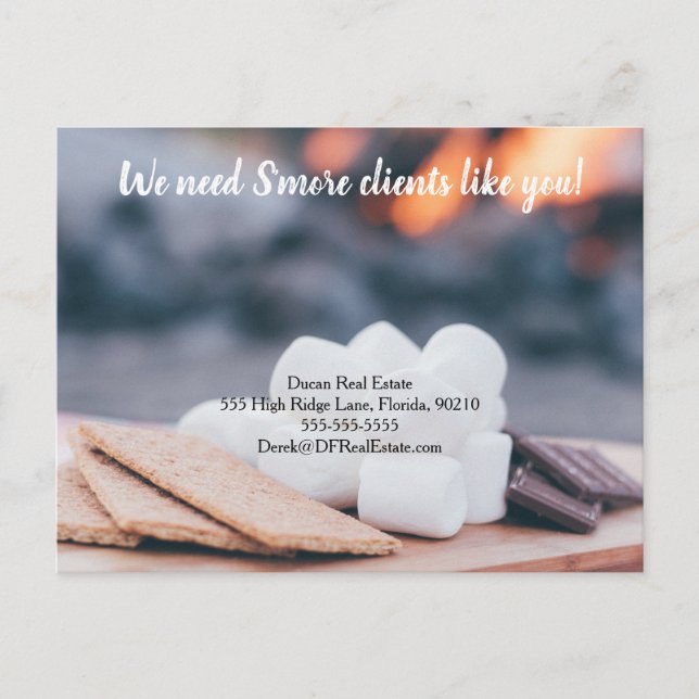 S’more Real Estate Referral Card Fun Clients (Front)