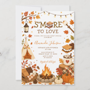 S’more to Love Baby Shower Fall Autumn Camping Invitation