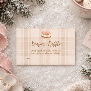 S’more to Love Cozy Rustic Diaper Raffle Card