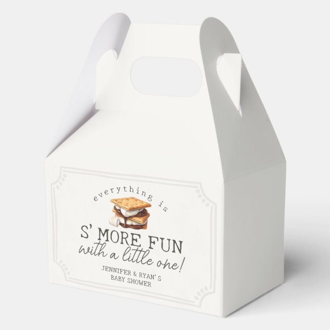 S’mores Fall Bonfire Outdoor Baby Shower Favour Box (Back)