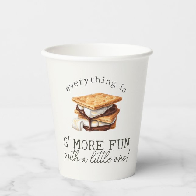 S’mores Fall Bonfire Outdoor Baby Shower Paper Cups (Front)