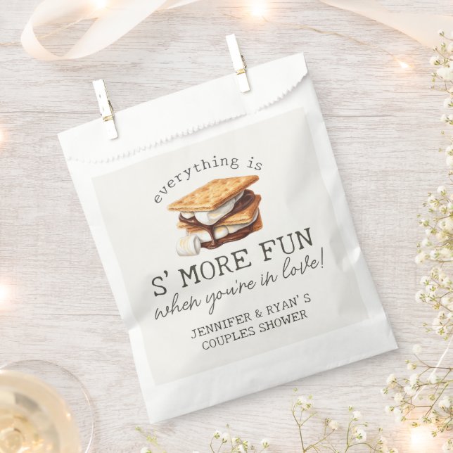 S’mores Fall Bonfire Outdoor Couples Shower Favour Bag (Clipped)