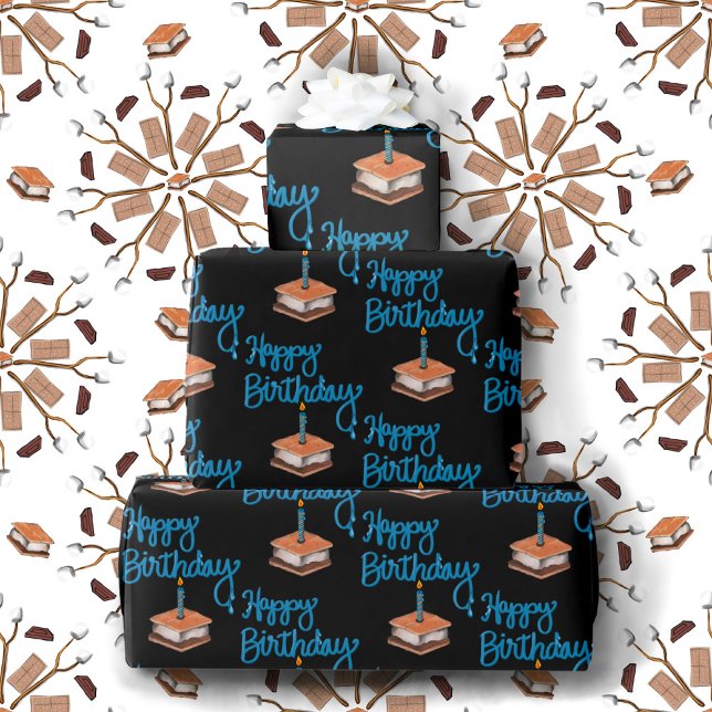 S’mores Happy Birthday Wrapping Paper (Creator Uploaded)