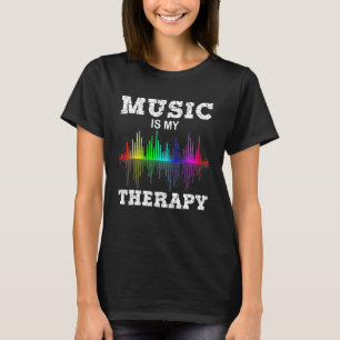 S Musical Quotes Music Is My Therapy Equalizer Dj T-Shirt