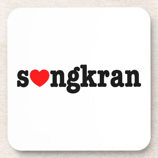 s❤ngkran ~ Heart (Love) Songkran Coaster (Front)