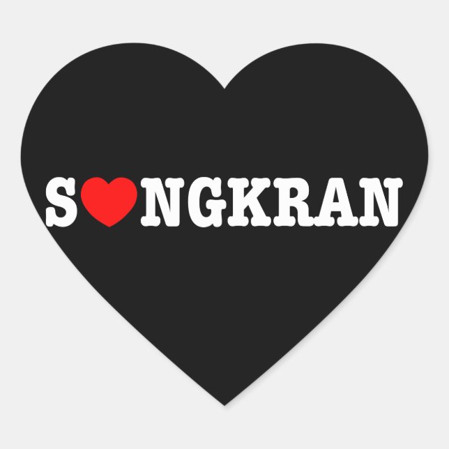 S❤NGKRAN ~ Heart (Love) Songkran Heart Sticker (Front)