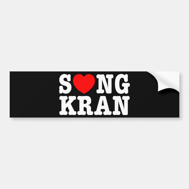 S❤NGKRAN ~ Heart Songkran Bumper Sticker (Front)