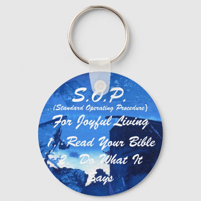 S.O.P. for Joyful Living Keychain (Front)