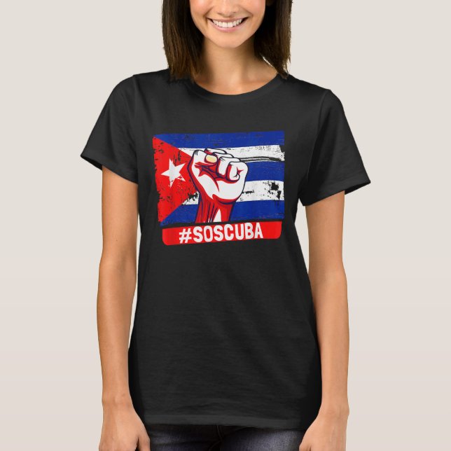 S O S Cuba Free Cuba Freedon for Cubans Classic T-Shirt (Front)