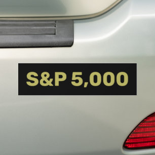 S&P 5,000 Level Stock Market Index Celebration Bumper Sticker