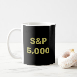 S&P 5,000 Level Stock Market Index Celebration Coffee Mug