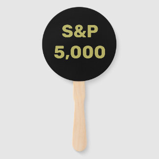 S&P 5,000 Level Stock Market Index Celebration Hand Fan