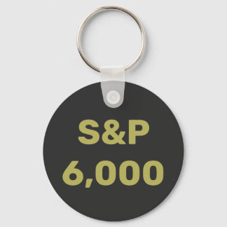S&P 6,000 Level Stock Market Index Celebration Key Ring