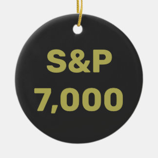 S&P 7,000 Level Stock Market Index Celebration Ceramic Ornament