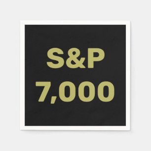 S&P 7,000 Level Stock Market Index Celebration Napkin