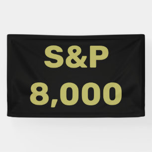 S&P 8,000 Level Stock Market Index Celebration Banner