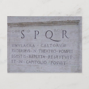 S P Q R POSTCARD