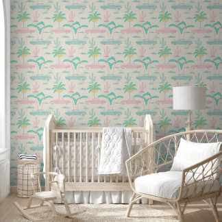 S -Palm Springs Pastel Design – Cars & Palms Wallpaper