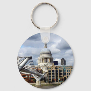 S Paul's Cathedral-Millennium Bridge-London Key Ring
