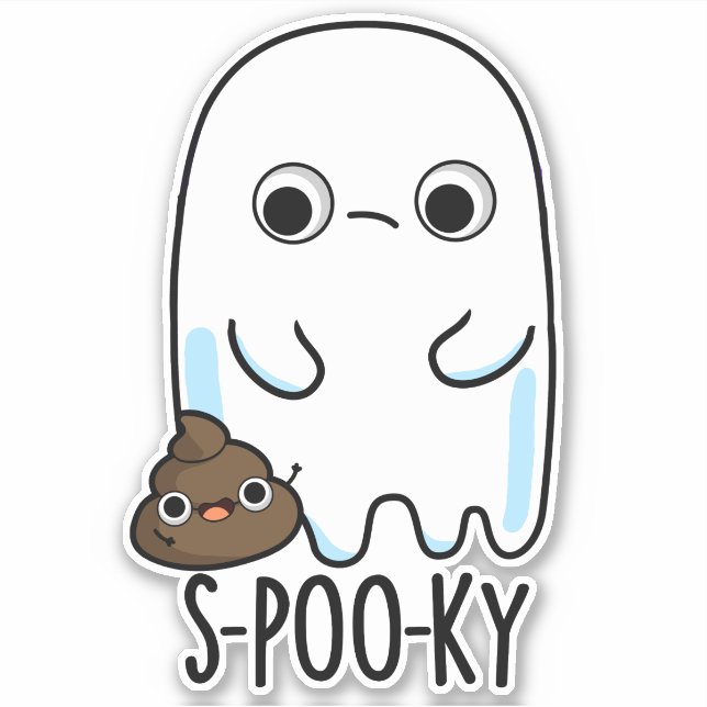 S-poo-ky Funny Ghost Poop Pun  (Front)