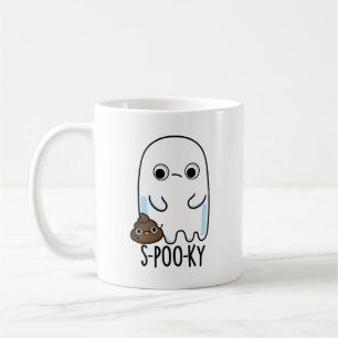S-poo-ky Funny Ghost Poop Pun Coffee Mug