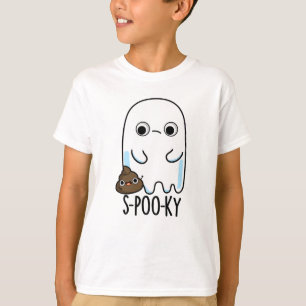 S-poo-ky Funny Ghost Poop Pun T-Shirt