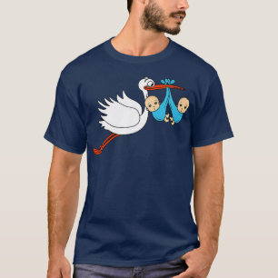 s Pregnancy announcement baby twins boys funny 871 T-Shirt