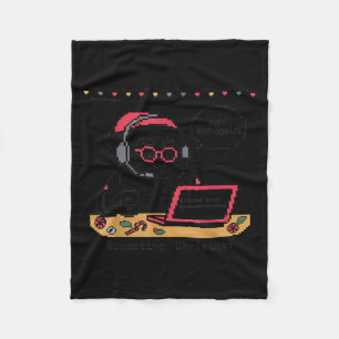 s Rebooting Santa Support Humor Tech Fleece Blanket