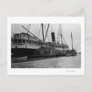 S.S. Alameda at Anchorage, Alaska Photograph Postcard