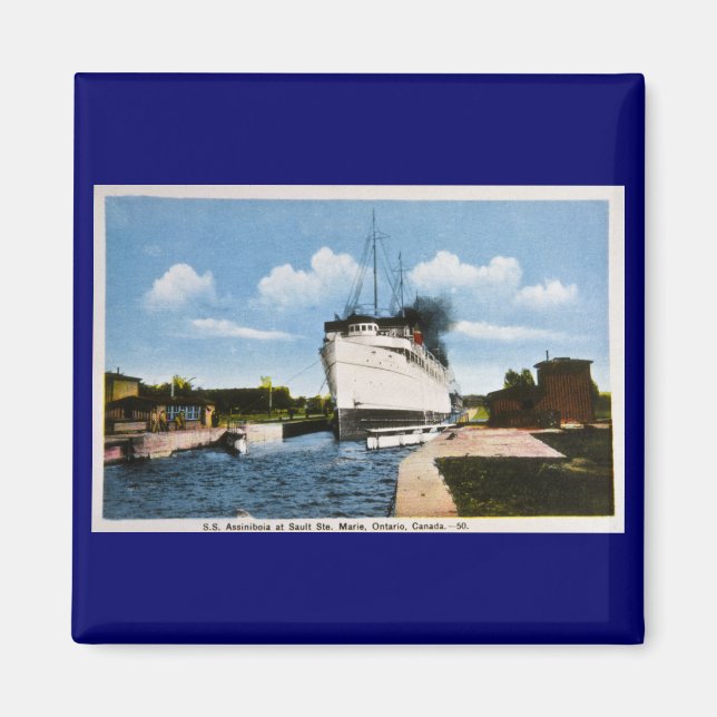 S.S. Assiniboia at Sault Ste. Marie, Ontario, CA Magnet (Front)
