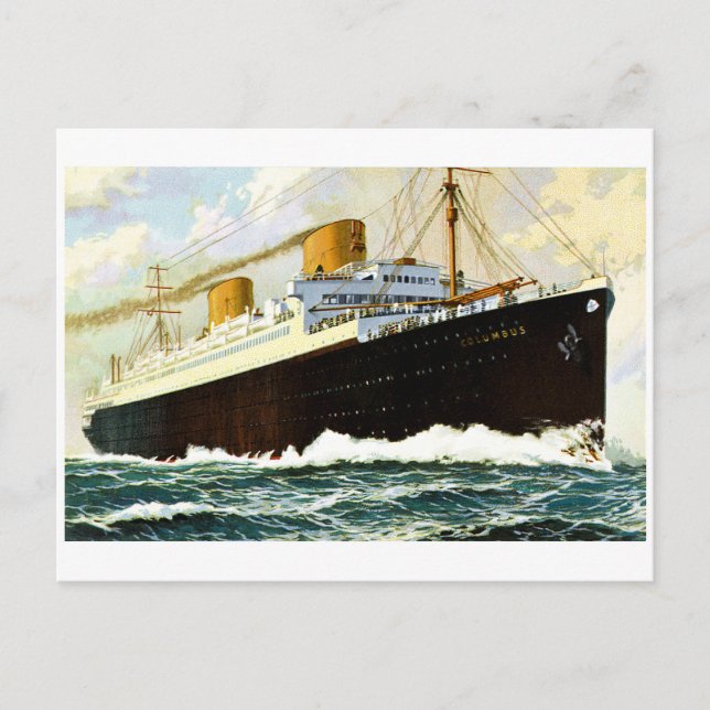 S.S. Columbus - Vintage Postcard (Front)