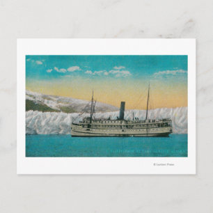 S.S. Jefferson at Taku Glacier, Alaska Postcard
