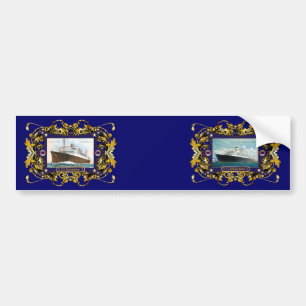S.S. Manhattan Vintage Steamship Ship Bumper Sticker