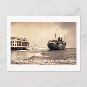 S.S. Morro Castle Aground, Asbury Park, NJ Vintage Postcard