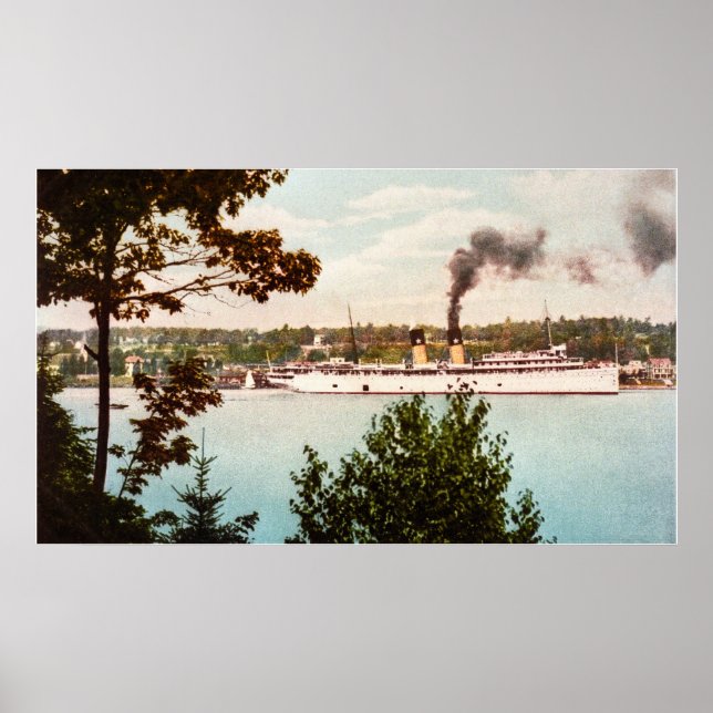 S.S. Northland Leaving Harbour Springs, Michigan Poster (Front)