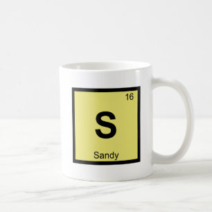 S - Sandy Utah Chemistry Periodic Table Symbol Coffee Mug