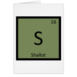 S - Shallot Chemistry Periodic Table Symbol